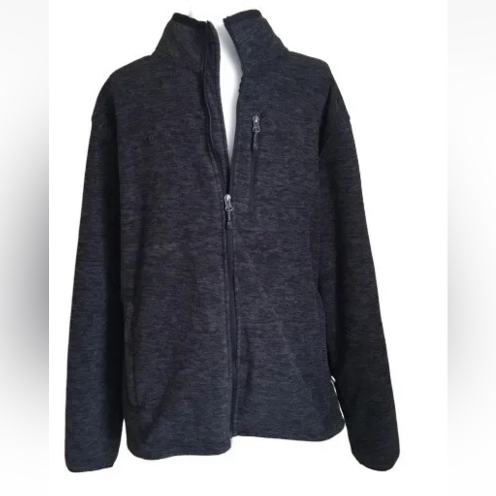Free Country Black Heather Zip Up Jacket Men’s Size L